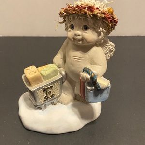 Vintage 1999 Dreamsicles “Born to Shop” cherub figure 5 inches